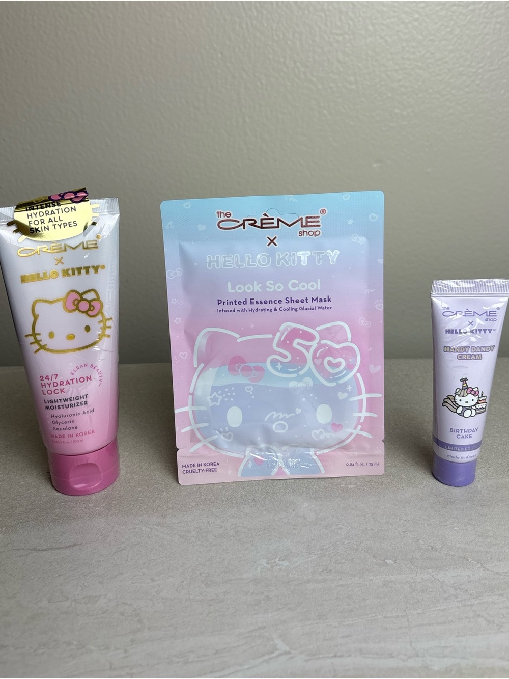 The Creme Shop x Hello Kitty Moisterizer,Face Mask Hand cream Bundle